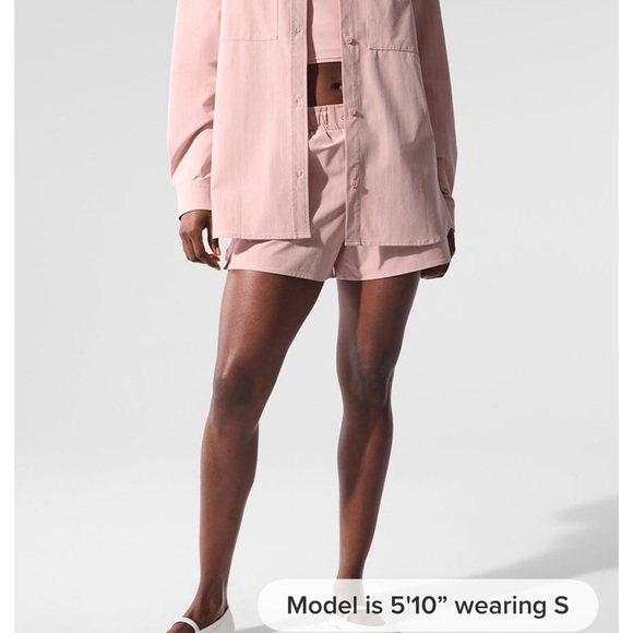 ALO Yoga Pink Button Down Shirt - Picture 3 of 5